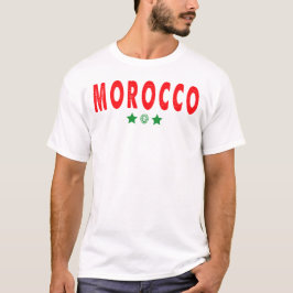 Titel: Marokko Leeuwen Trots Twee Sterren Voetbalf T-shirt