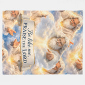 Titel mij prijs de Heer premium fleece deken in (Voorkant (Horizontaal))