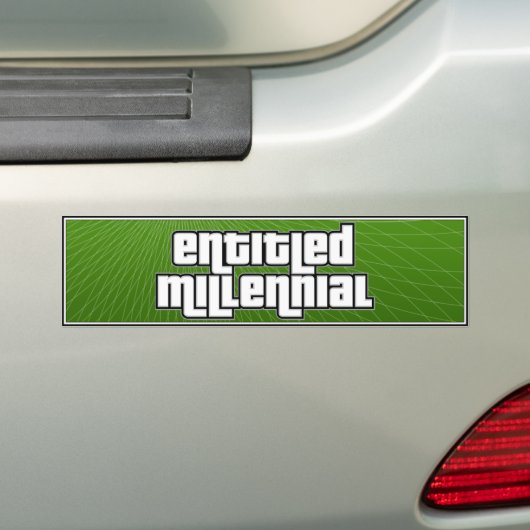 Titel Milleniaal Bumpersticker (Op auto)