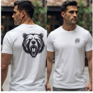 Titel: Modern T-shirt met klauwsporen van grizzlyb