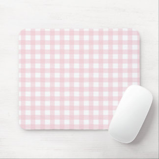 Titel: Mooie Roze Gingham Geruite Muismat