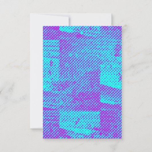 Titel: Neon Halftone Grunge Blank Inv Kaart (Voorkant)