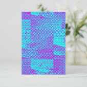 Titel: Neon Halftone Grunge Blank Inv Kaart (Staand voorkant)