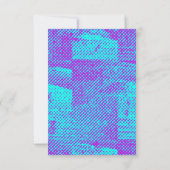 Titel: Neon Halftone Grunge Blank Inv Kaart (Achterkant)