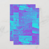 Titel: Neon Halftone Grunge Blank Inv Kaart (Voorkant / Achterkant)