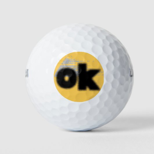 Titel: "OK Vibes – Eenvoudig & Gedurfd"   Golfballen (Voorkant)