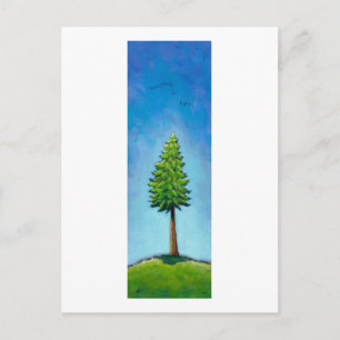 Titel:  Om een boom te zijn - ademhalen in licht. Briefkaart