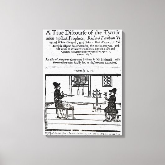 Titel Page "A True Discursus of the Two �" Canvas Afdruk (Voorkant)