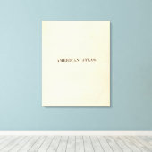 Titel Page American Atlas Canvas Afdruk (Insitu (Houten vloer))