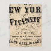 Titel Page Atlas of New York, omgeving Briefkaart (Voorkant)