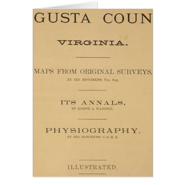 Titel Page Augusta County, Virginia (Voorkant)