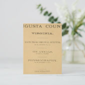 Titel Page Augusta County, Virginia Briefkaart (Staand voorkant)