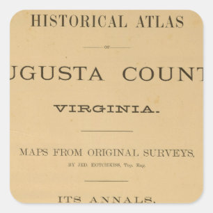 Titel Page Augusta County, Virginia Vierkante Sticker