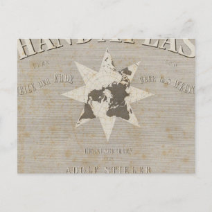Titel Page Hand Atlas van delen van de aarde Briefkaart
