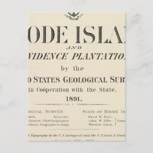 Titel Page Rhode Island atlas Briefkaart (Voorkant)
