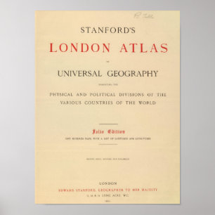 Titel Page Stanford's Londense atlas Poster