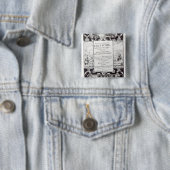 Titel Pagina aan boek 9 Vierkante Button 5,1 Cm (In situ)