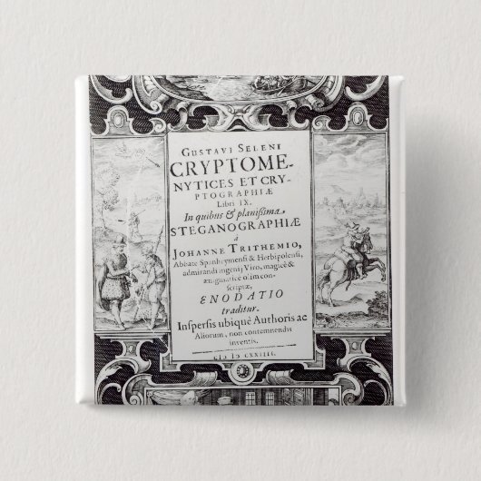 Titel Pagina aan boek 9 Vierkante Button 5,1 Cm (Voorkant)