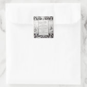 Titel Pagina aan boek 9 Vierkante Sticker (Tas)