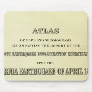 Titel Pagina Aardbeving Atlas California Muismat