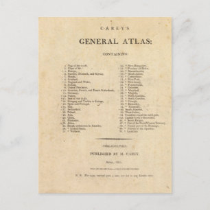 Titel Pagina Algemene atlas van het pakhuis Briefkaart