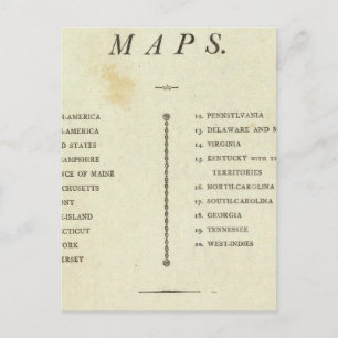 Titel Pagina Amerikaanse atlas Briefkaart