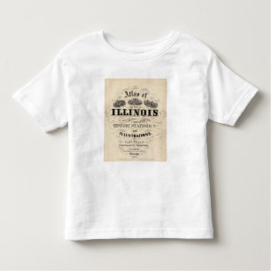 Titel Pagina Atlas van de staat Illinois Kinder Shirts