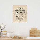 Titel Pagina Atlas van de staat Illinois Poster (Keuken)