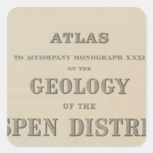Titel Pagina-atlas voor de Geologie Vierkante Sticker