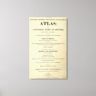 Titel Pagina Complete genealogisch, historisch Canvas Afdruk