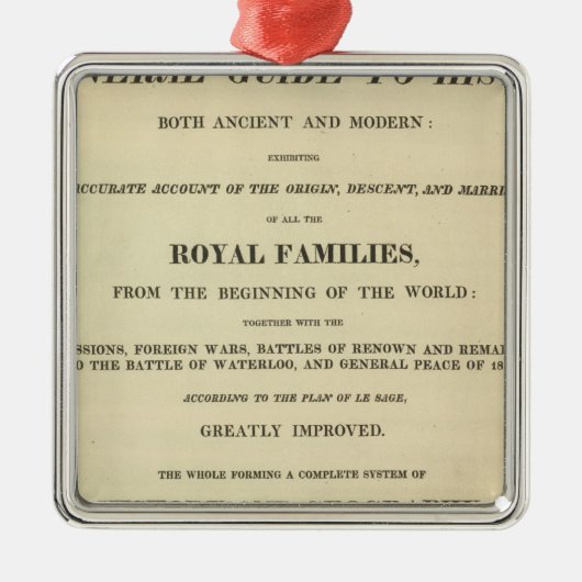 Titel Pagina Complete genealogisch, historisch Metalen Ornament (Voorkant)