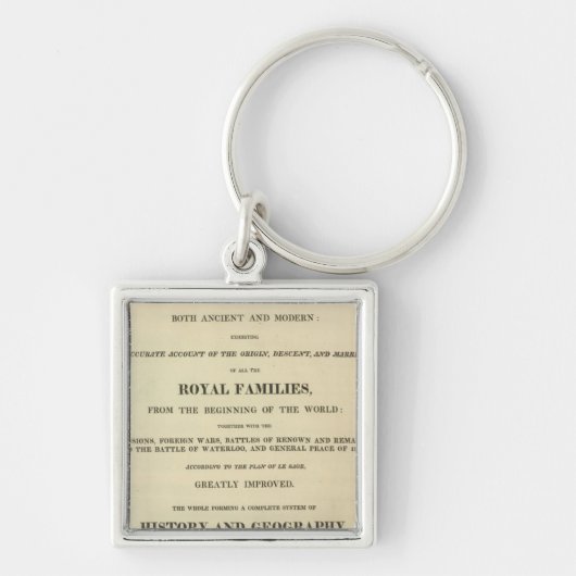 Titel Pagina Complete genealogisch, historisch Sleutelhanger (Voorkant)