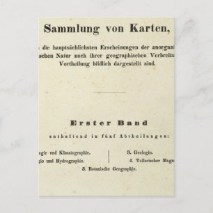 Titel Pagina Dr. Heinrich Berghaus Briefkaart