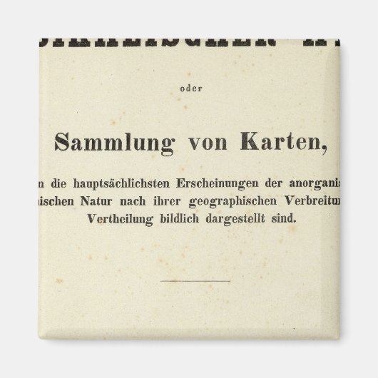 Titel Pagina Dr. Heinrich Berghaus Magneet (Voorkant)