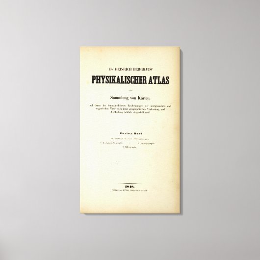 Titel Pagina Fysieke Atlas v 2 Canvas Afdruk (Voorkant)