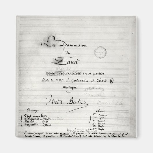 Titel pagina "La Damnation de Faust" Magneet (Voorkant)