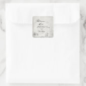 Titel pagina "La Damnation de Faust" Vierkante Sticker (Tas)