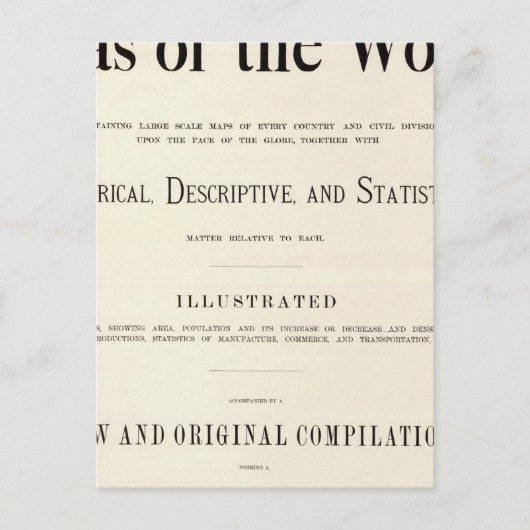 Titel Pagina met geïndexeerde atlas Briefkaart (Voorkant)