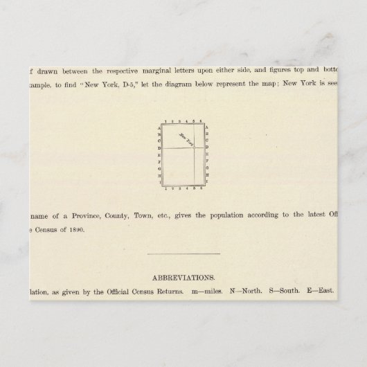 Titel Pagina met Verso Geïndexeerde Atlas Briefkaart (Voorkant)