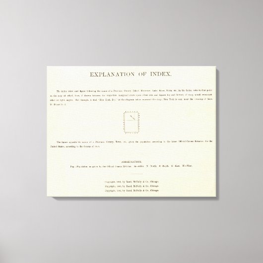 Titel Pagina met Verso Geïndexeerde Atlas Canvas Afdruk (Voorkant)