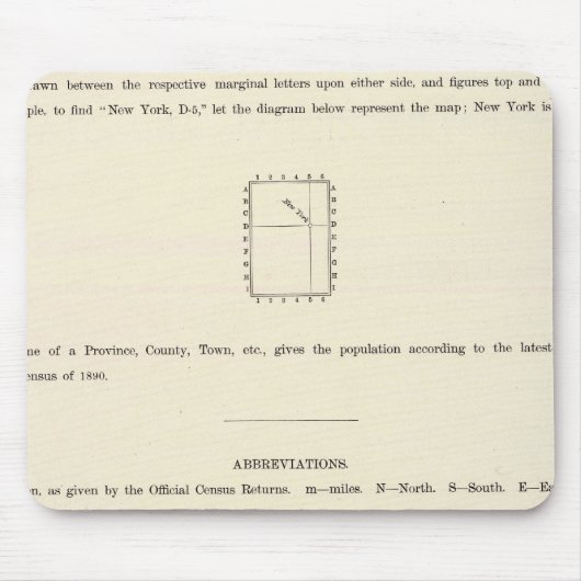 Titel Pagina met Verso Geïndexeerde Atlas Muismat (Voorkant)