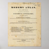 Titel Pagina Modern atlas Poster (Voorkant)