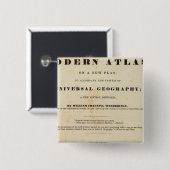 Titel Pagina Modern atlas Vierkante Button 5,1 Cm (Voorkant /achterkant)