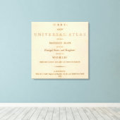 Titel Pagina Nieuwe universele atlas Canvas Afdruk (Insitu (Houten vloer))