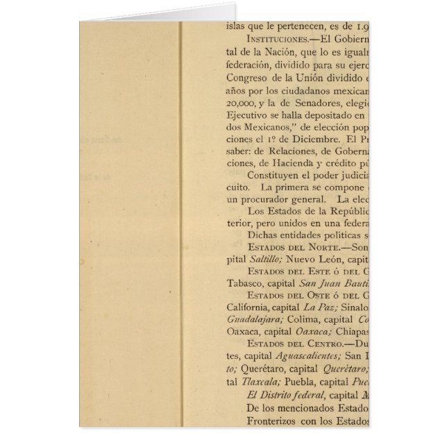 Titel Pagina van 1874 Mexico Atlas (Voorkant)