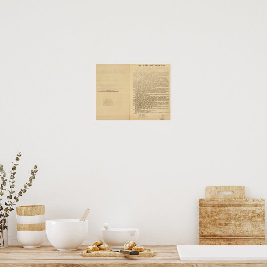 Titel Pagina van 1874 Mexico Atlas Poster (Keuken)