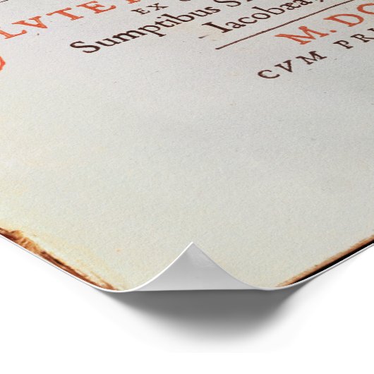 Titel Pagina van "Abbatis Karoli Magni Regis" Poster (Hoek)