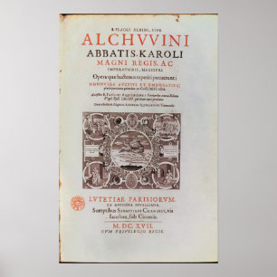 Titel Pagina van "Abbatis Karoli Magni Regis" Poster