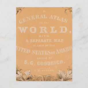 Titel Pagina van Algemene atlas van de wereld Briefkaart
