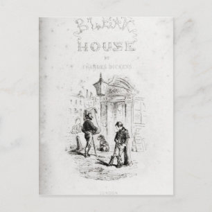 Titel pagina van "Bleak House" Briefkaart